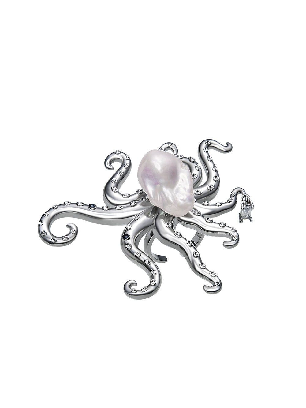 MUKTANK Octopus Big Baroque Pearl Ring