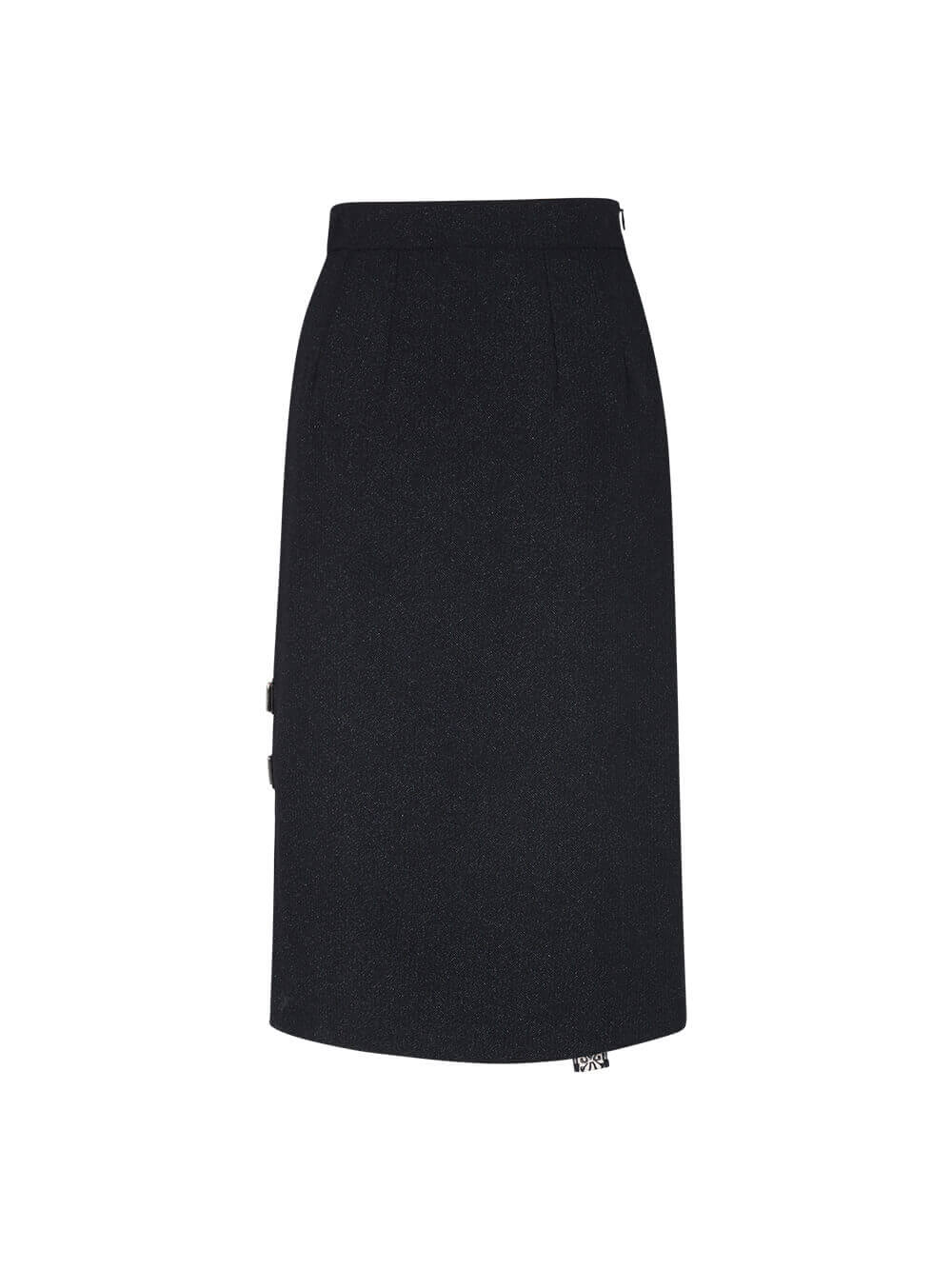 MUKZIN Black Vintage Minimalist Mid Skirt