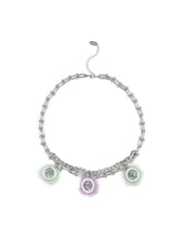 MUKTANK×BLUE VASE Garden Dream Series Multi-Pendant Purple Hair Jade Combination Necklace