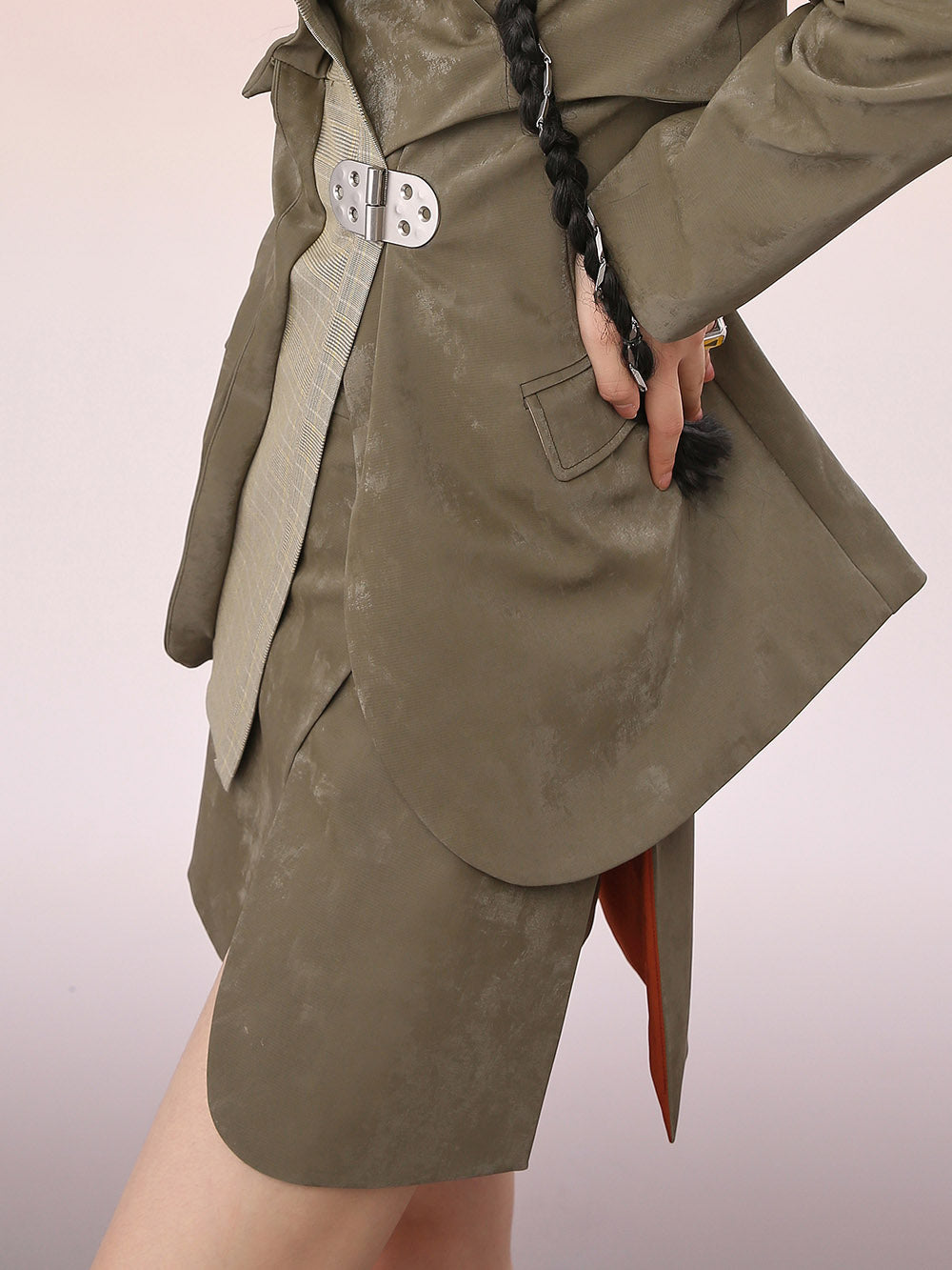 MUKZIN Khaki Commuter Suiting Shorts
