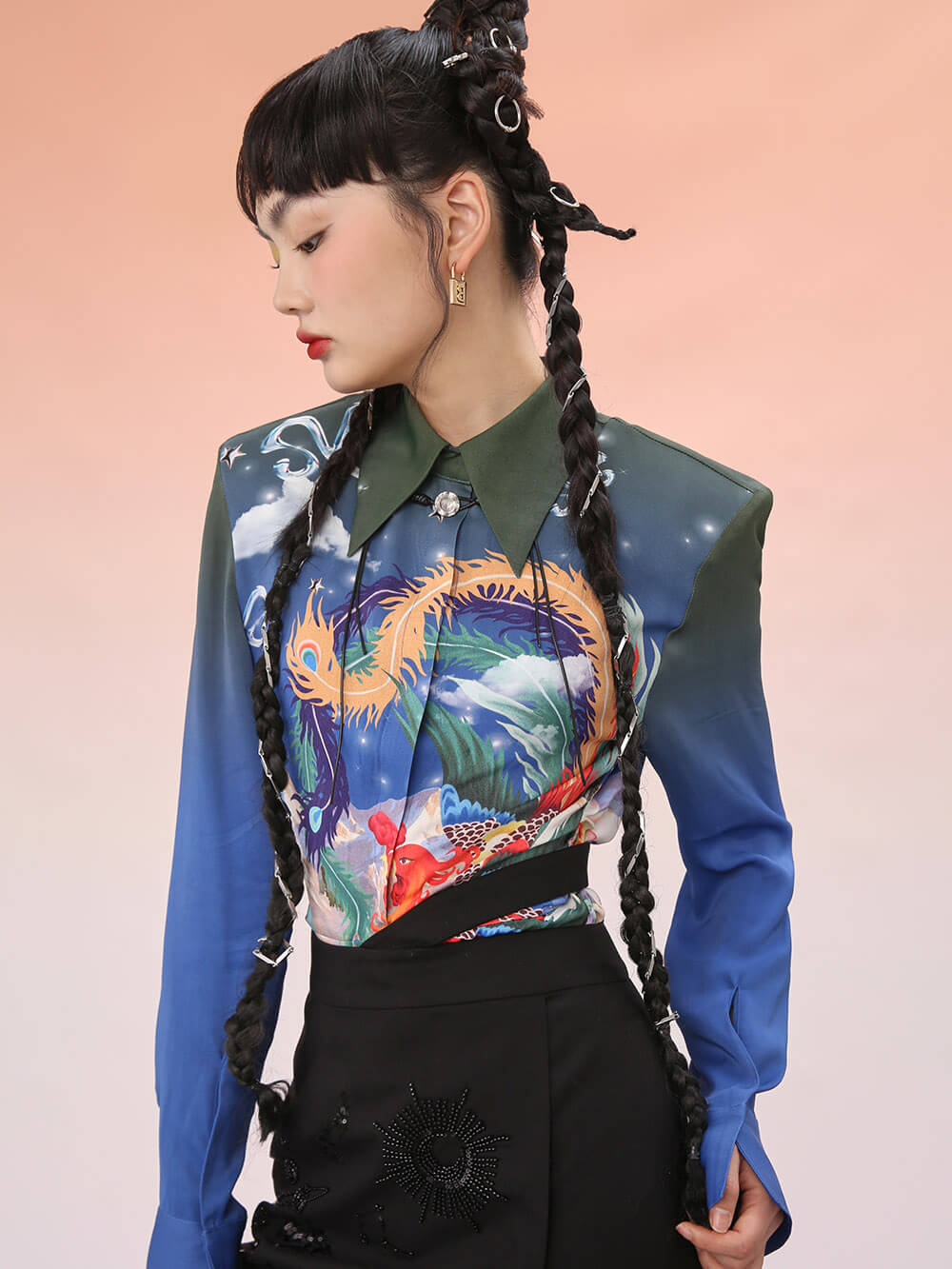 MUKZIN Loose-Fit Printed Shirt