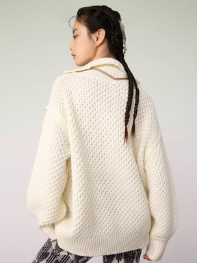 MUKZIN White Loose Sweatshirt