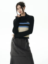 MUKTANK×WESAME LAB Turtleneck Fringe Sweater Black Bottoming Shirt