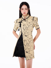 MUKTANK Fake Two Piece Short Sleeve Mini Dress