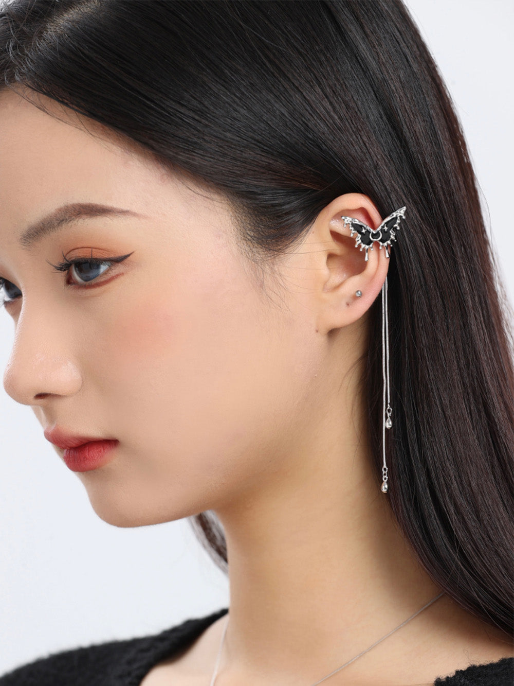 MUKTANK×WHITEHOLE Temperamental Simple Pretty Ear Cips