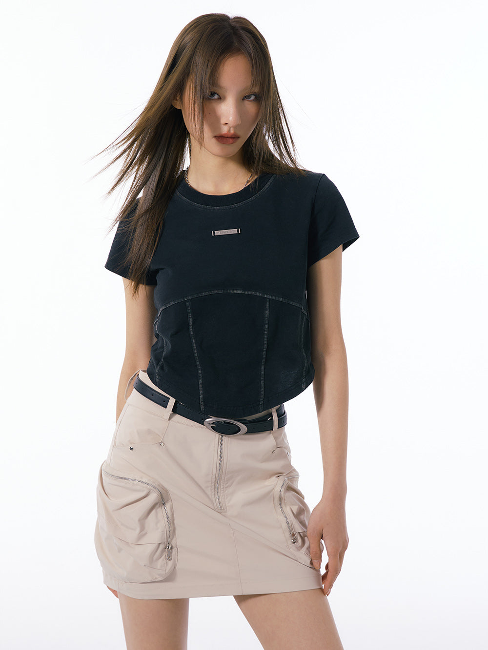MUKTANK×WESAME New Thin Washed Black T-shirts