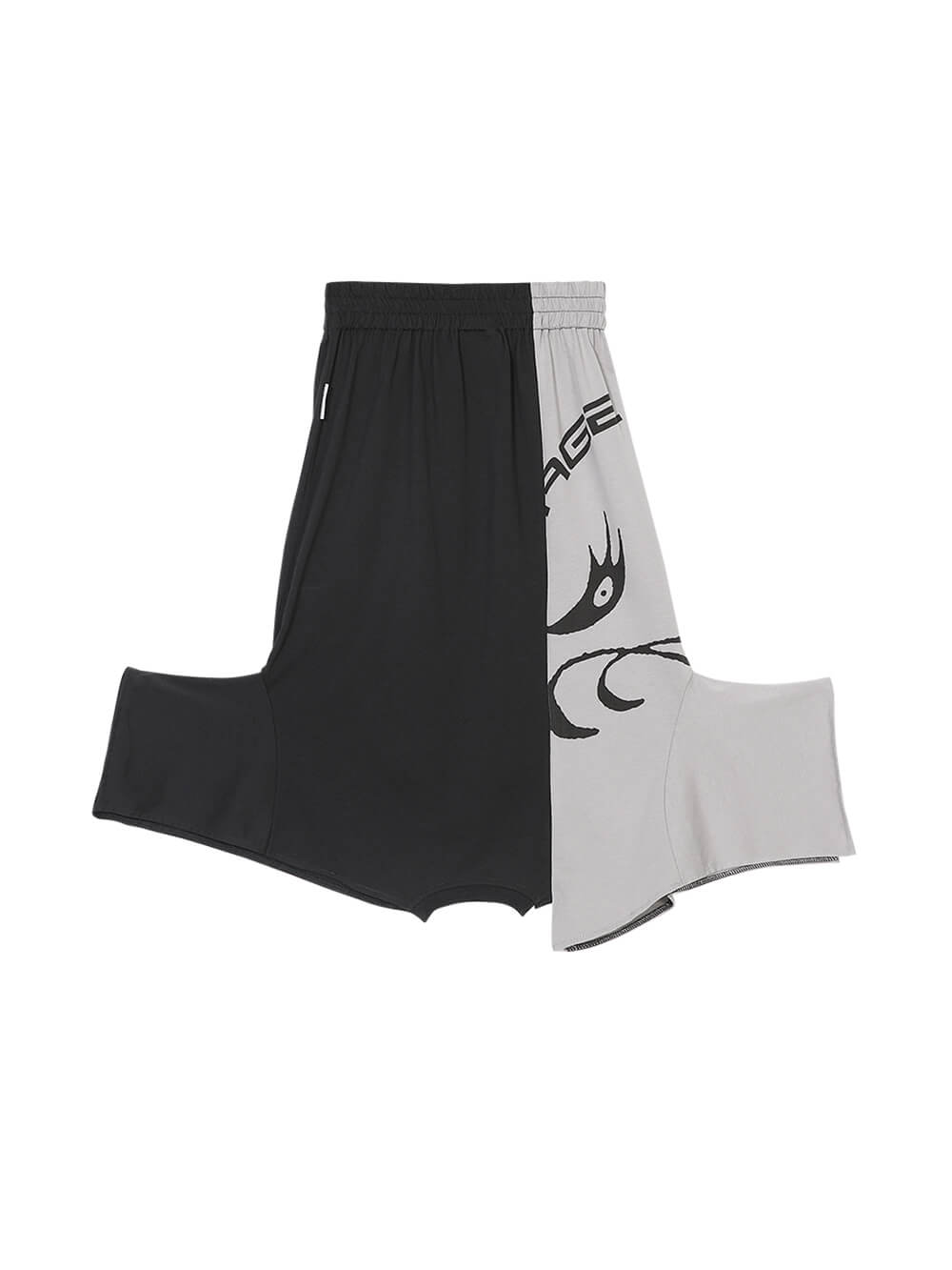 MUKTANK Black And White Stitching Suit Skirt
