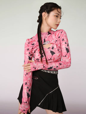 MUKZIN Pink Printed Bottoming Shirt