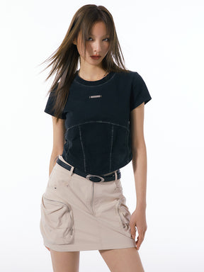 MUKTANK×WESAME Tooling Pocket Belt Sweet Cool A-Line Skirt