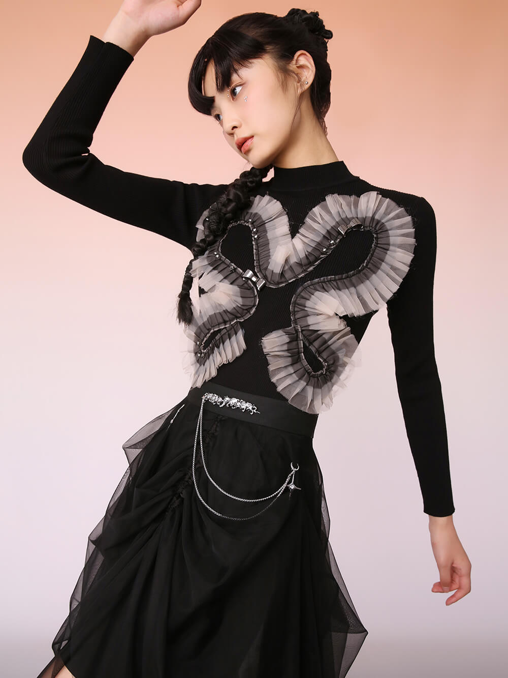 MUKZIN Black Knit Bodysuit