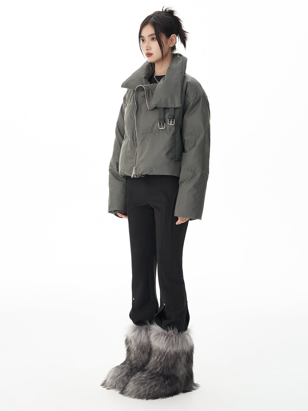 MUKTANK ⅩWESAME All-match Short Warm Plain Coat Outerwears