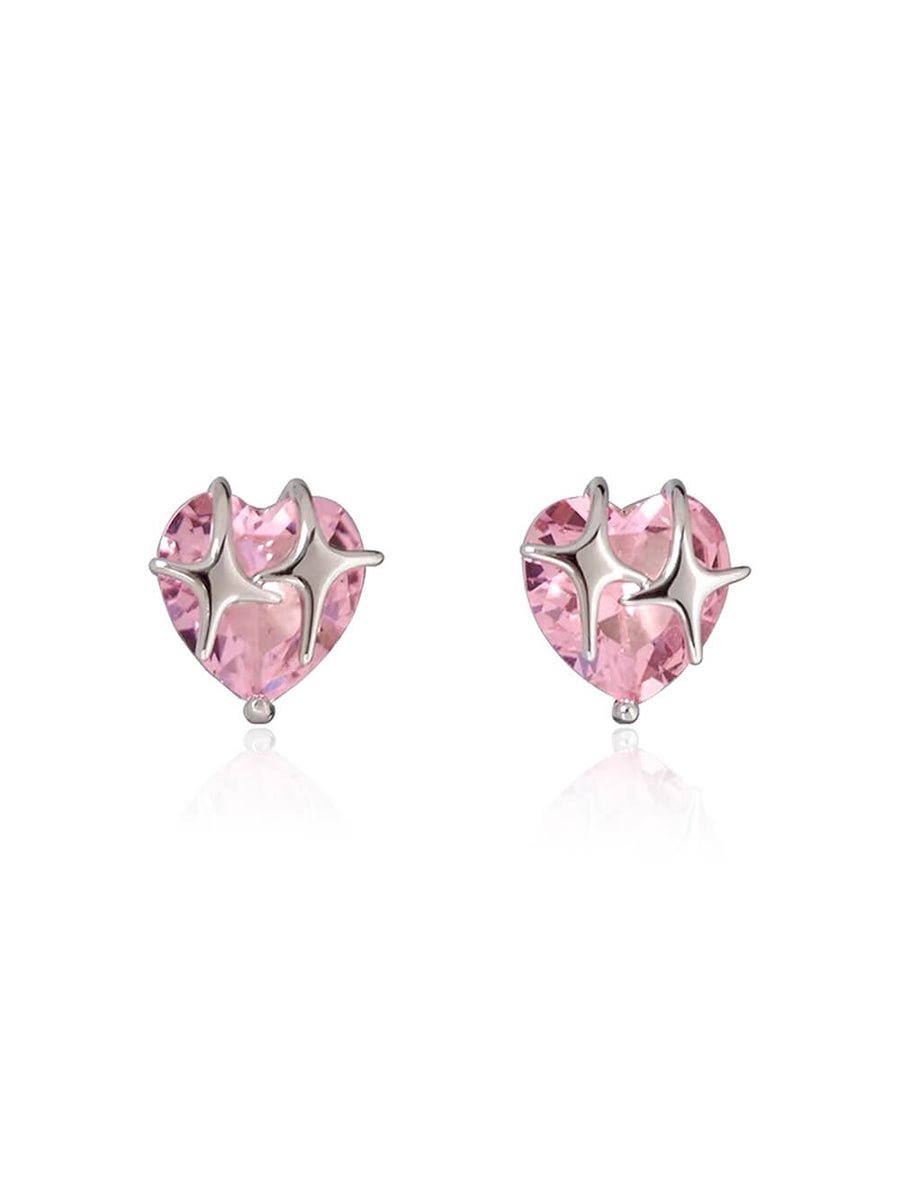 イヤリング Wilhelmina Garcia Tiny Heart Stud Earrings / SS2025-PINK Tiny Heart Stud Earring – Wilhelmina Garcia