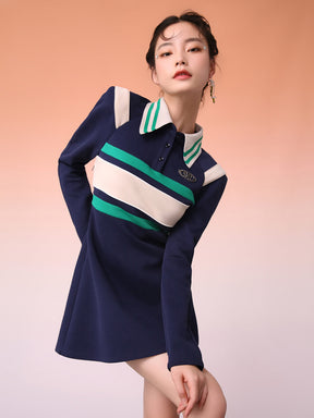 MUKZIN Dark Blue Casual Sports Dress