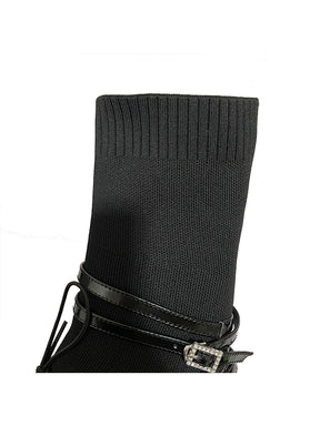 MUKTANK×AZ43 Thick Heel Black Comfortable All-match Boots