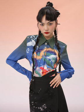 MUKZIN Loose-Fit Printed Shirt