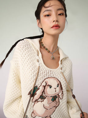 MUKZIN White Loose Sweatshirt