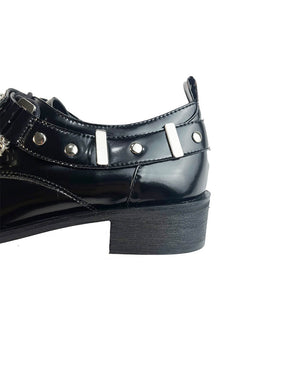 MUKTANK Χ AZ43 2022 Punk Girls 457 Black Leather Shoes