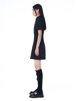 MUKTANK Black Princess Sleeve Modified Dress