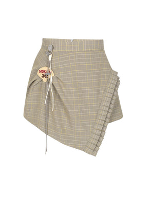 MUKZIN Asymmetric Double Bow Skirt