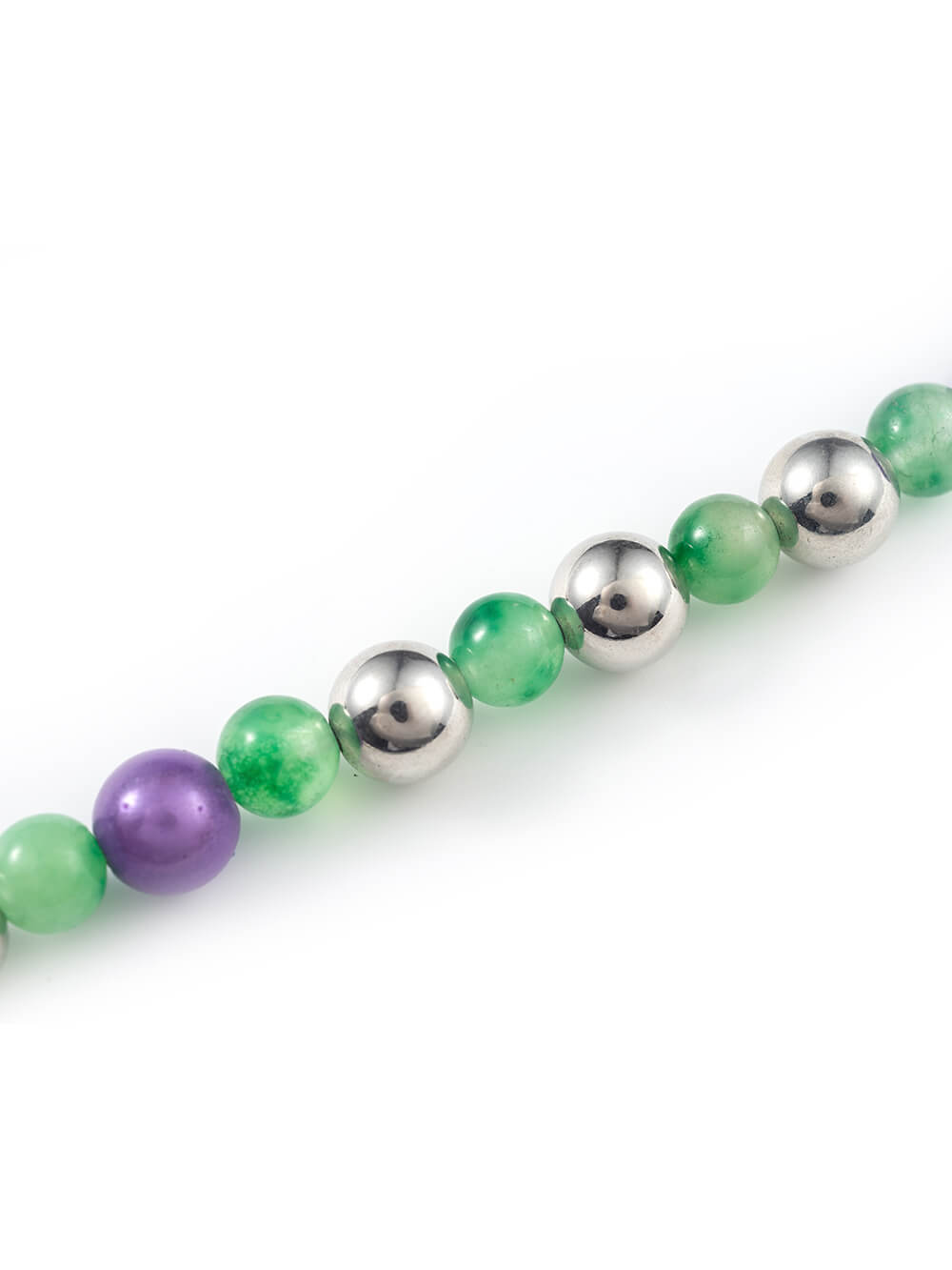 MUKTANK×BLUE  Green Mixed Bead Necklace