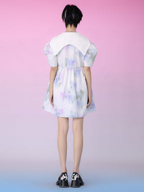 MUKZIN Puff Sleeve Vintage Dress