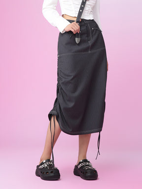 MUKZIN Single Strap Loose Plain All-match Simple Skirts