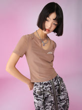 MUKZIN Chic Breathable Comfortable Plain Khaki T-shirts