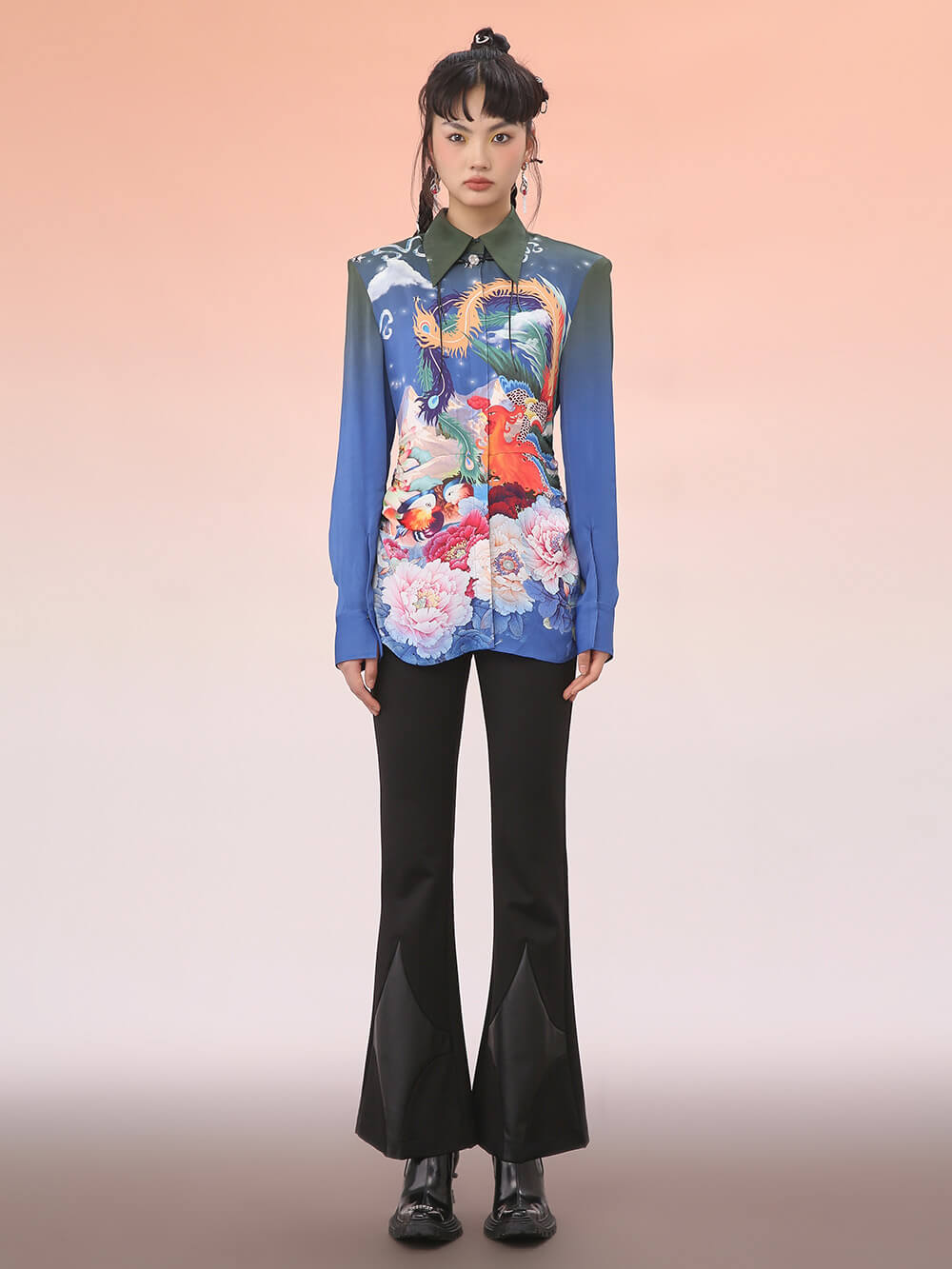 MUKZIN Loose-Fit Printed Shirt