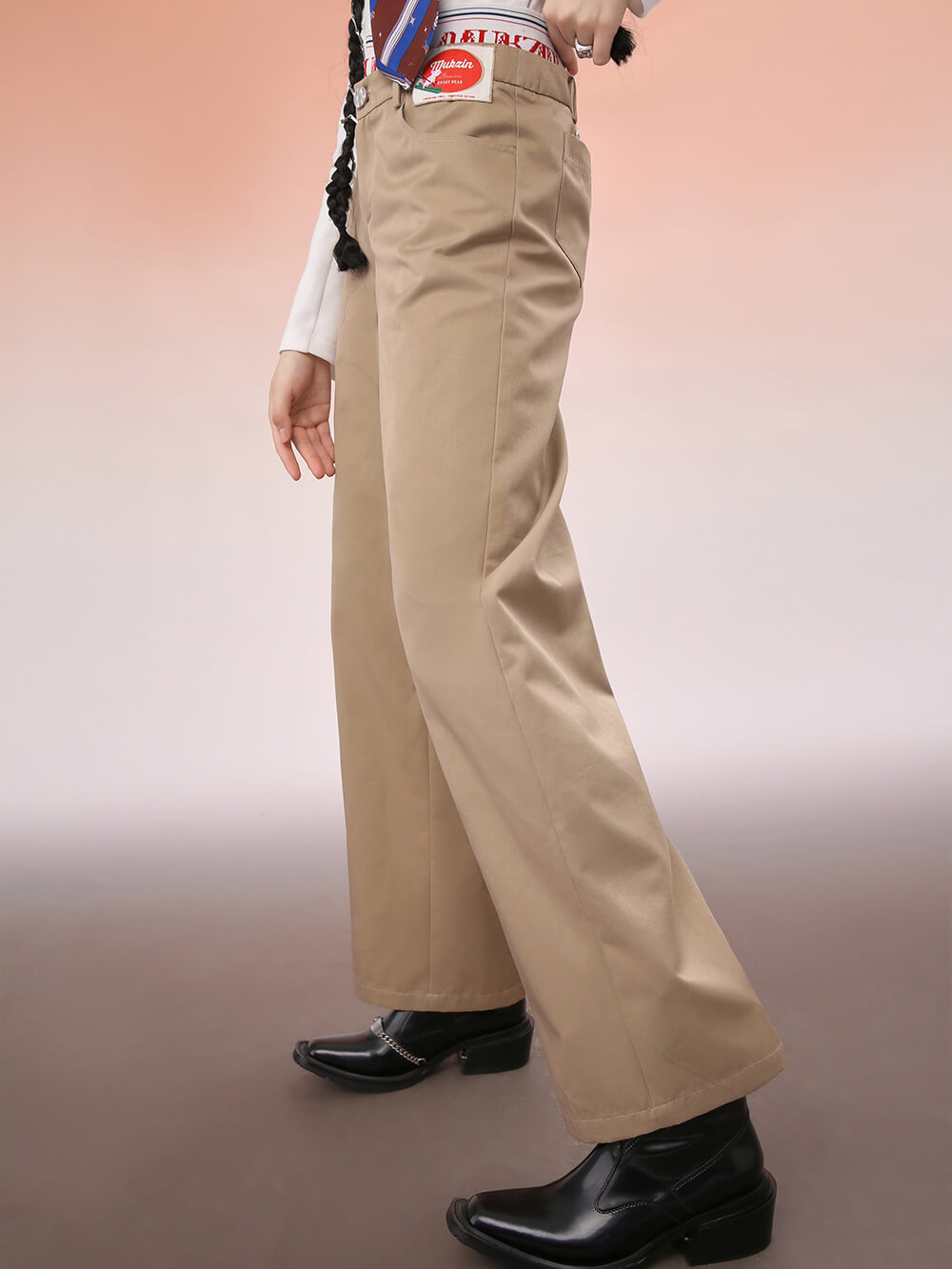 MUKZIN Khaki Straight Leg Lounge Pants