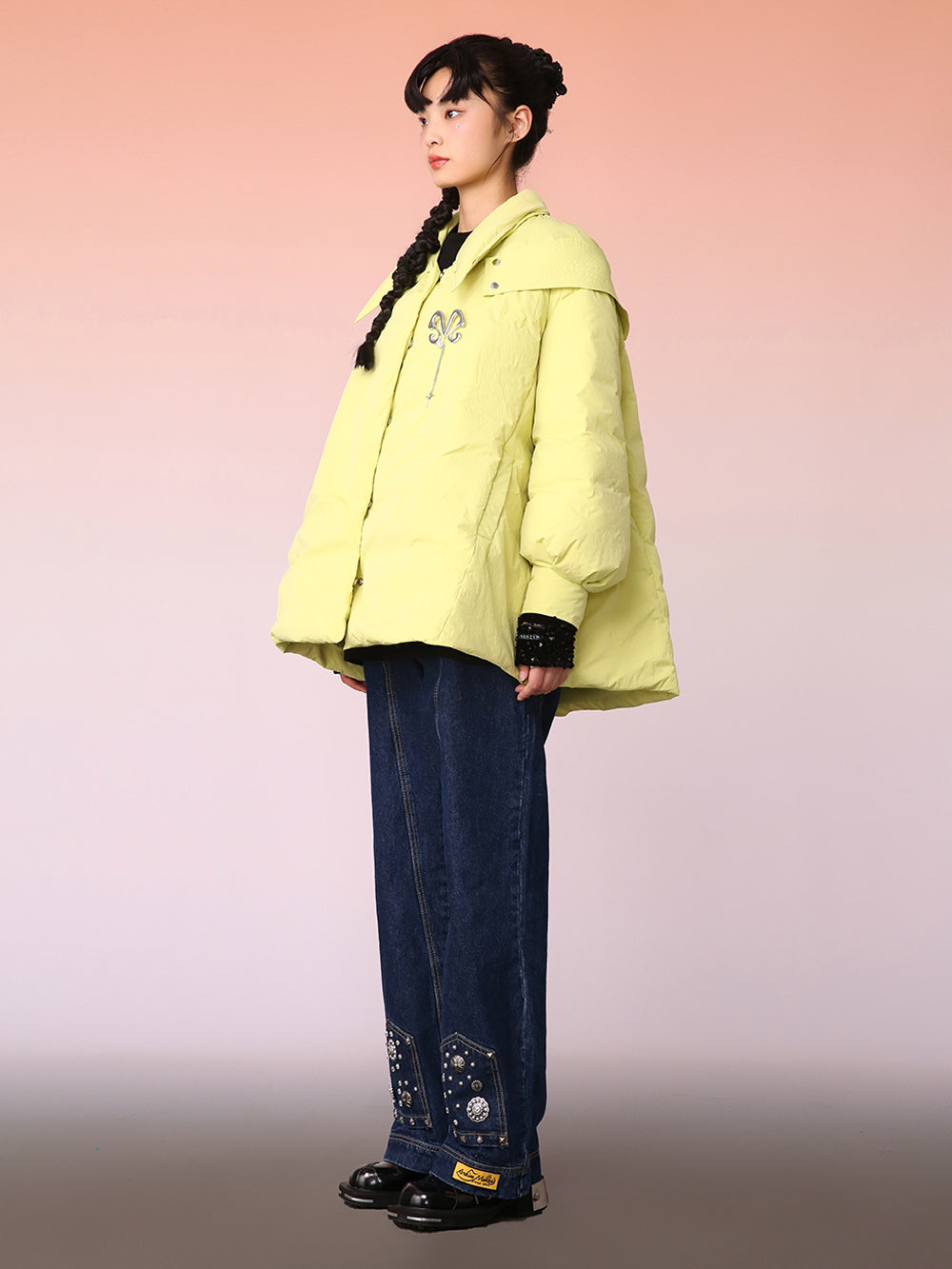 MUKZIN Cute Style A-line Yellow Down Jacket