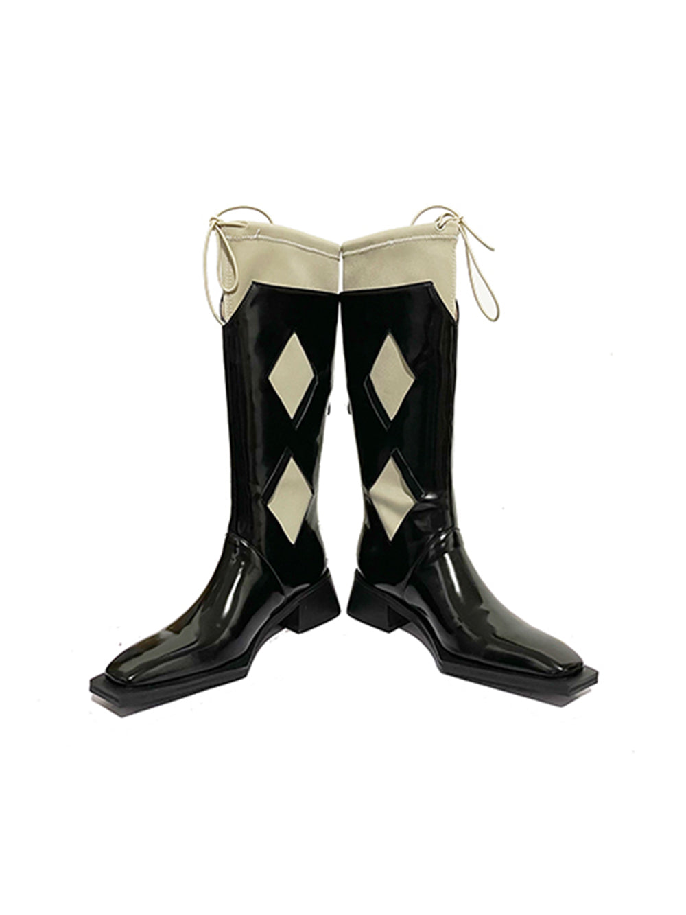 MUKTANK×AZ43 Diamond Cutout High Boots Look-thin
