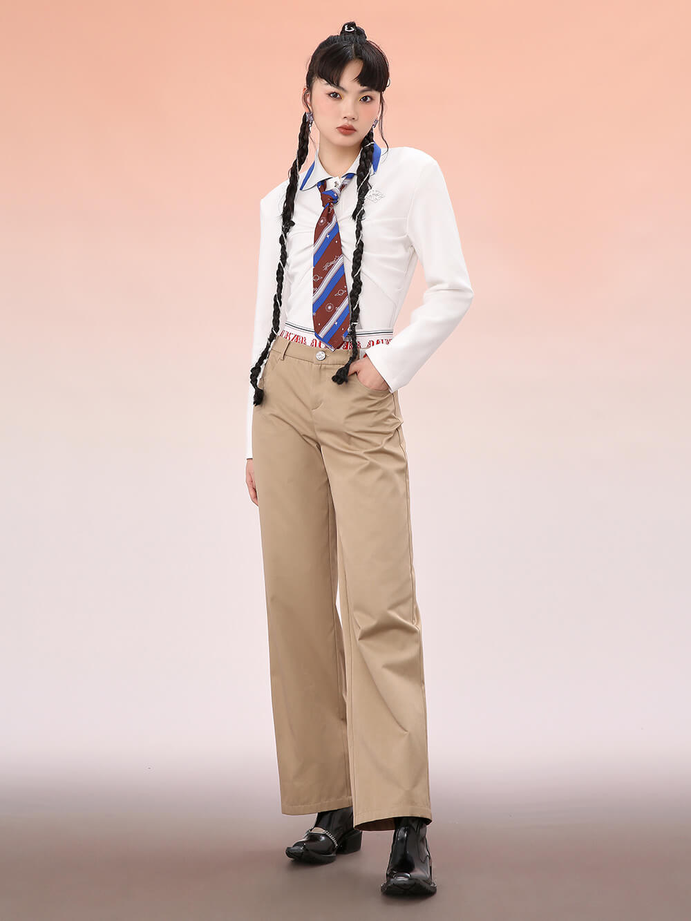 MUKZIN Khaki Straight Leg Lounge Pants