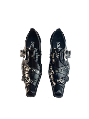 MUKTANK Χ AZ43 2022 Punk Girls 453 Black Leather Shoes