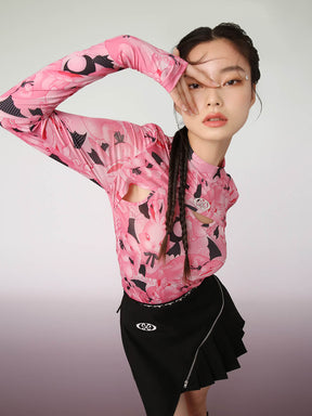 MUKZIN Pink Printed Bottoming Shirt