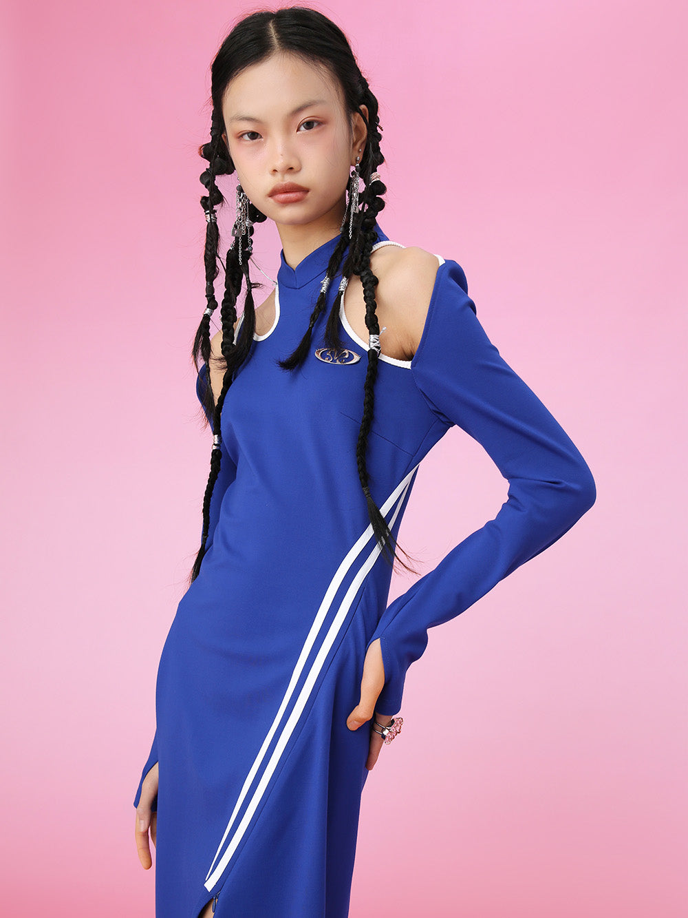 MUKZIN Colorblock Stretch Striking Sport Dress