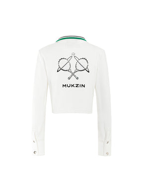 MUKZIN Slim White POLO Collar School Style T-shirts