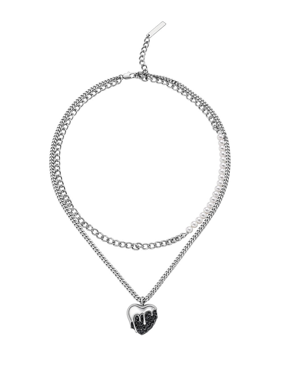 MUKTANK Silver Heart Necklace