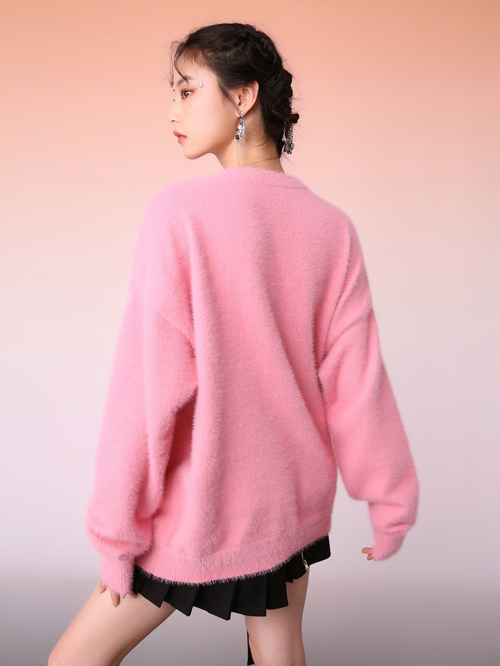 MUKZIN Artist Edition Pink Embroidered Sweater