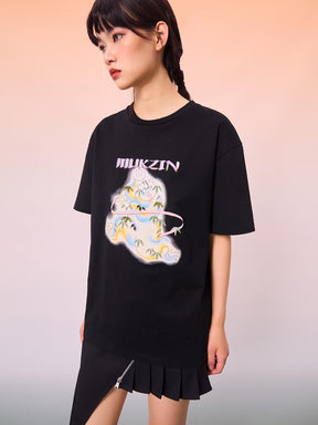 MUKZIN Black Artist Collaboration Fashion T-Shirt