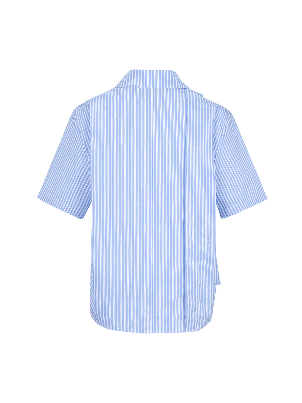 MUKZIN Asymmetric Striped Blue Shirt