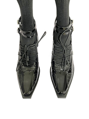 MUKTANK×AZ43 Thick Heel Black Comfortable All-match Boots
