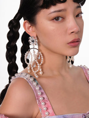 MUKTANK Vintage Baroque Pearl Earrings