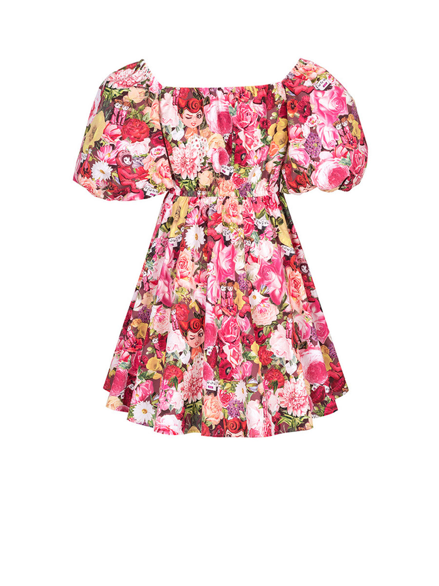 MUKZIN printed skirt-one shoulder dress-summer dress
