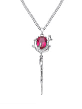 MUKTANK×SUN HUNTER Candle Tears Diamond-studded Scepter Necklaces