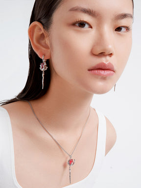 MUKTANK×SUN HUNTER Candle Tears Diamond-studded Scepter Necklaces
