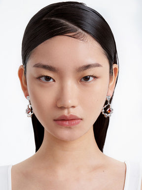 MUKTANK×SUN HUNTER Candle Tears Zircon Ear Studs