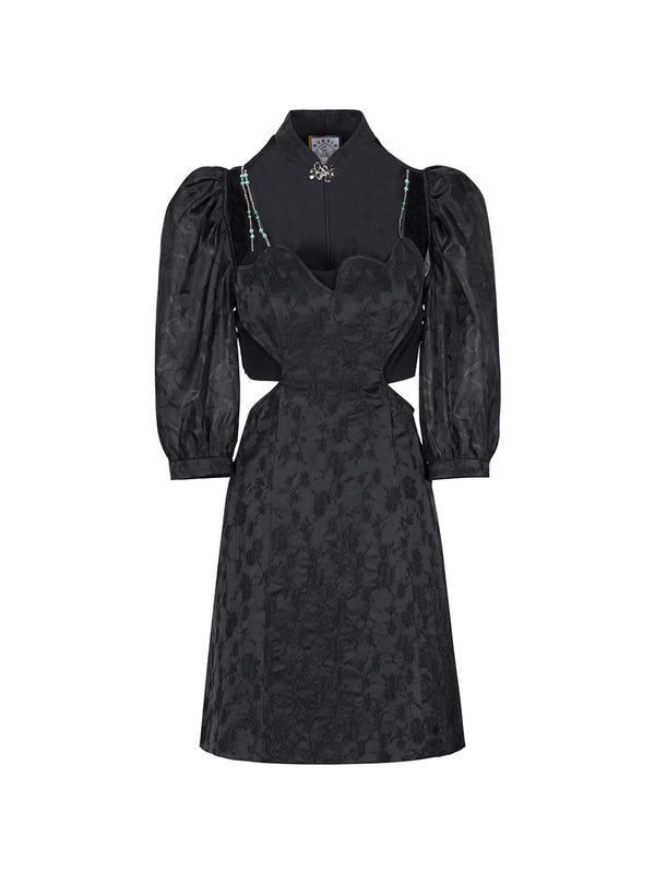 MUKZIN Black Cutout Slip Cutout Dress-summer best selling dresses