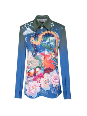 MUKZIN Loose-Fit Printed Shirt
