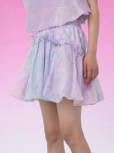 MUKZIN Colorful Print Loose A-Line Mesh Skirt