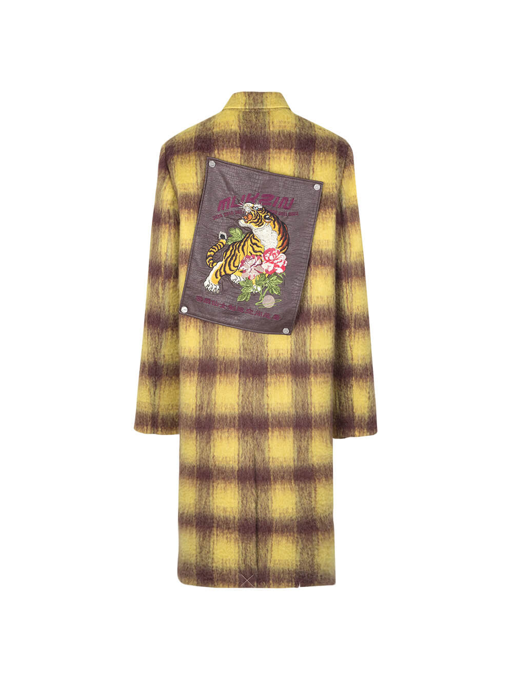 MUKZIN Long Yellow Brown Woolen Coat